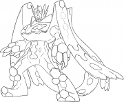 Printable Zygarde p Pokemon Generation 7 coloring pages