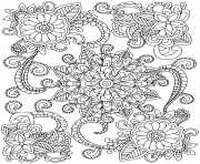 Printable mandala flowers for adults coloring pages
