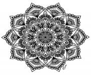 Printable mandala complex adult flowers art therapy coloring pages