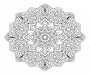 Printable mandala adult abstract art therapy coloring pages