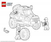 Printable Lego City 4x4 Off Roader coloring pages