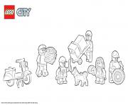 Printable Lego City Square Skooter Pizza Dog coloring pages