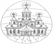 religious easter egg with a church coloring pages