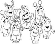 Printable oddbods coloring pages