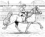 Printable Dressage horse coloring pages