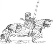 Printable Knight and Horse coloring pages