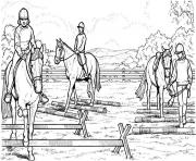 Printable horses Riders coloring pages
