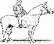 Printable Horse and Rider coloring pages