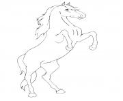 Printable rearing horse coloring pages