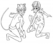 Printable Miraculous Tales of Ladybug black cat coloring pages