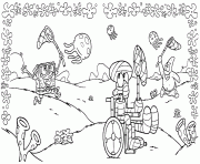 Printable Lonely Squidward coloring pages