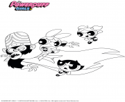 Printable ppg vs monkey see doggie do powerpuff girls coloring pages