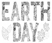 Printable earth day adult activite art anti stress coloring pages