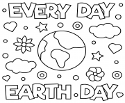Printable everyday earth day coloring pages