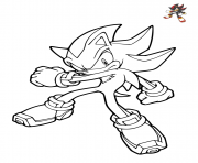 Printable sonic shadow the Hedgehog coloring pages