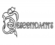 Printable the descendants 2 logo coloring pages