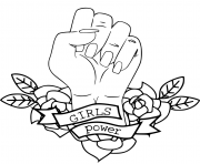 Printable girls power resist coloring pages