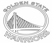 Printable nba teams logo golden state warriors coloring pages