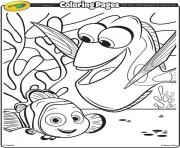 Printable Crayola finding Dory Nemo N Dory coloring pages