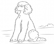 Printable poodles dog coloring pages