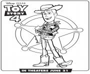 Printable Toy Story 4 Woody coloring pages