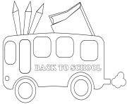 Printable back to school bus coloring pages
