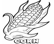 Printable vegetable corn coloring pages