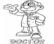 Printable professions doctor coloring pages