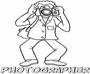 Printable professions s photographer coloring pages