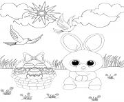 Printable beanie boo easter eggs rabbit coloring pages
