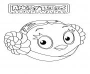 Printable kids angry birds star wars Leia Organa coloring pages