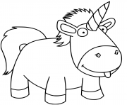 Printable funny unicorn kids coloring pages