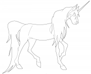 Printable young unicorn coloring pages