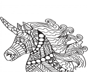 Printable unicorn zentangle 27 coloring pages