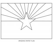 Printable arizona flag US State coloring pages