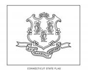 Printable connecticut flag US State coloring pages