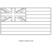 Printable hawaii flag US State coloring pages