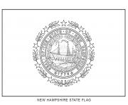 Printable new hampshire flag US State coloring pages