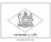 Printable delaware flag US State coloring pages