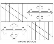 Printable maryland flag US State coloring pages