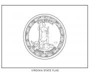 Printable virginia flag US State coloring pages
