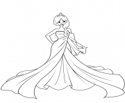 Printable cute princess for girls coloring pages