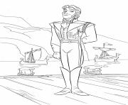 Printable Hans handsome royal neighboring kingdom coloring pages