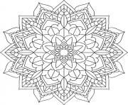 Printable floral mandala easy coloring pages