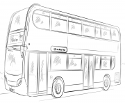 Printable public bus united kingdom coloring pages