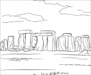 Printable stonehenge united kingdom coloring pages