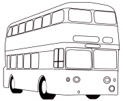 Printable british red bus united kingdom coloring pages