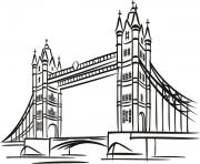 Printable tower bridge in london united kingdoms coloring pages