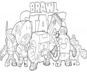 Printable Brawler Team Brawl Stars coloring pages