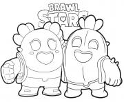 Printable Cactus Love Brawl Stars coloring pages